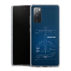 Silikon Glitter Case transparent-silber