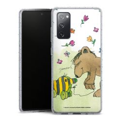 Silikon Glitter Case transparent-silber