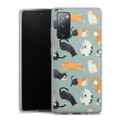 Silikon Glitter Case transparent-silber