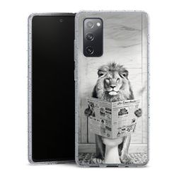 Silikon Glitter Case transparent-silber