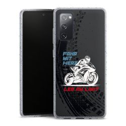 Silikon Glitter Case transparent-silber