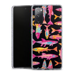 Silikon Glitter Case transparent-silber