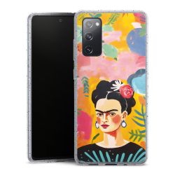 Silikon Glitter Case transparent-silber