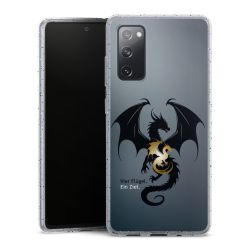 Silikon Glitter Case transparent-silber