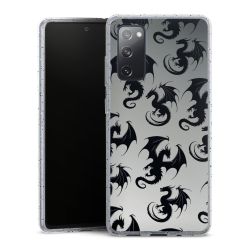 Silikon Glitter Case transparent-silber