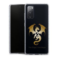 Silikon Glitter Case transparent-silber