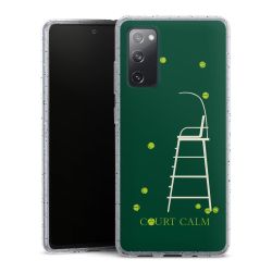 Silikon Glitter Case transparent-silber