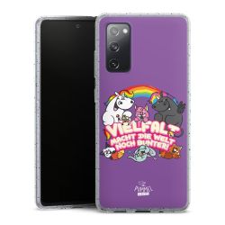 Silikon Glitter Case transparent-silber