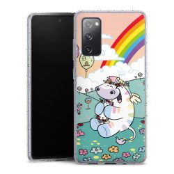 Silikon Glitter Case transparent-silber