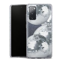 Silikon Glitter Case transparent-silber