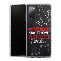 Silikon Glitter Case transparent-silber