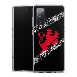 Silikon Glitter Case transparent-silber