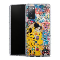 Silikon Glitter Case transparent-silber