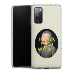 Silikon Glitter Case transparent-silber