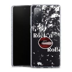 Silikon Glitter Case transparent-silber