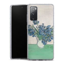 Silikon Glitter Case transparent-silber