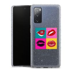 Silikon Glitter Case transparent-silber