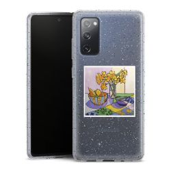 Silikon Glitter Case transparent-silber