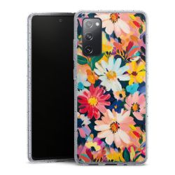 Silikon Glitter Case transparent-silber