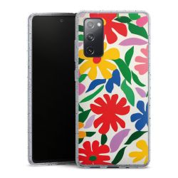 Silikon Glitter Case transparent-silber