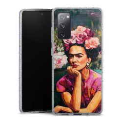 Silikon Glitter Case transparent-silber