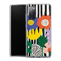 Silikon Glitter Case transparent-silber