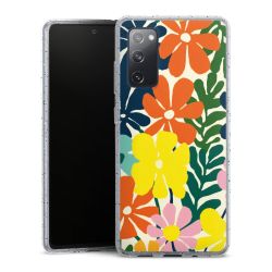 Silikon Glitter Case transparent-silber