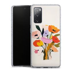 Silikon Glitter Case transparent-silber