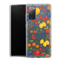 Silikon Glitter Case transparent-silber