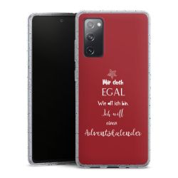 Silikon Glitter Case transparent-silber