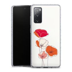 Silikon Glitter Case transparent-silber