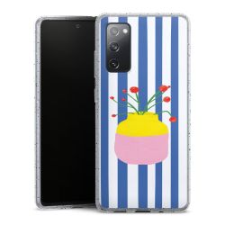 Silikon Glitter Case transparent-silber