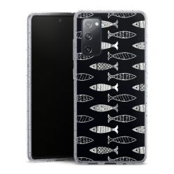 Silikon Glitter Case transparent-silber