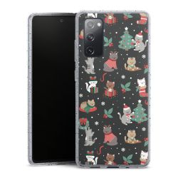 Silikon Glitter Case transparent-silber