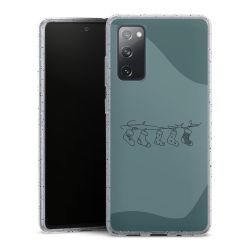 Silikon Glitter Case transparent-silber