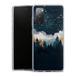 Silikon Glitter Case transparent-silber