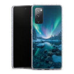 Silikon Glitter Case transparent-silber