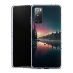 Silikon Glitter Case transparent-silber