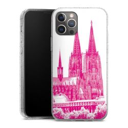 Silikon Glitter Case transparent-silber