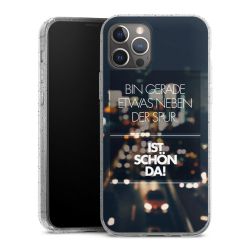 Silikon Glitter Case transparent-silber