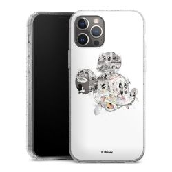 Silikon Glitter Case transparent-silber