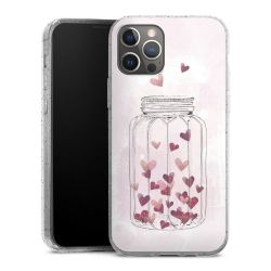 Silikon Glitter Case transparent-silber