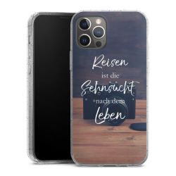 Silikon Glitter Case transparent-silber