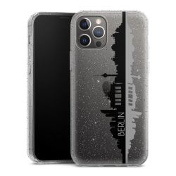 Silikon Glitter Case transparent-silber