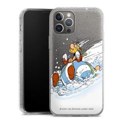 Silikon Glitter Case transparent-silber