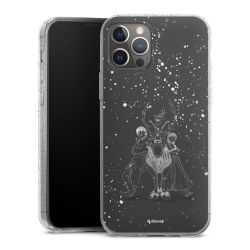 Silikon Glitter Case transparent-silber