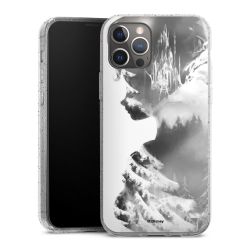 Silikon Glitter Case transparent-silber