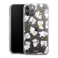 Silikon Glitter Case transparent-silber