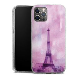 Silikon Glitter Case transparent-silber