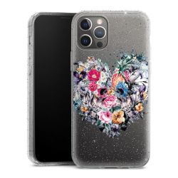 Silikon Glitter Case transparent-silber